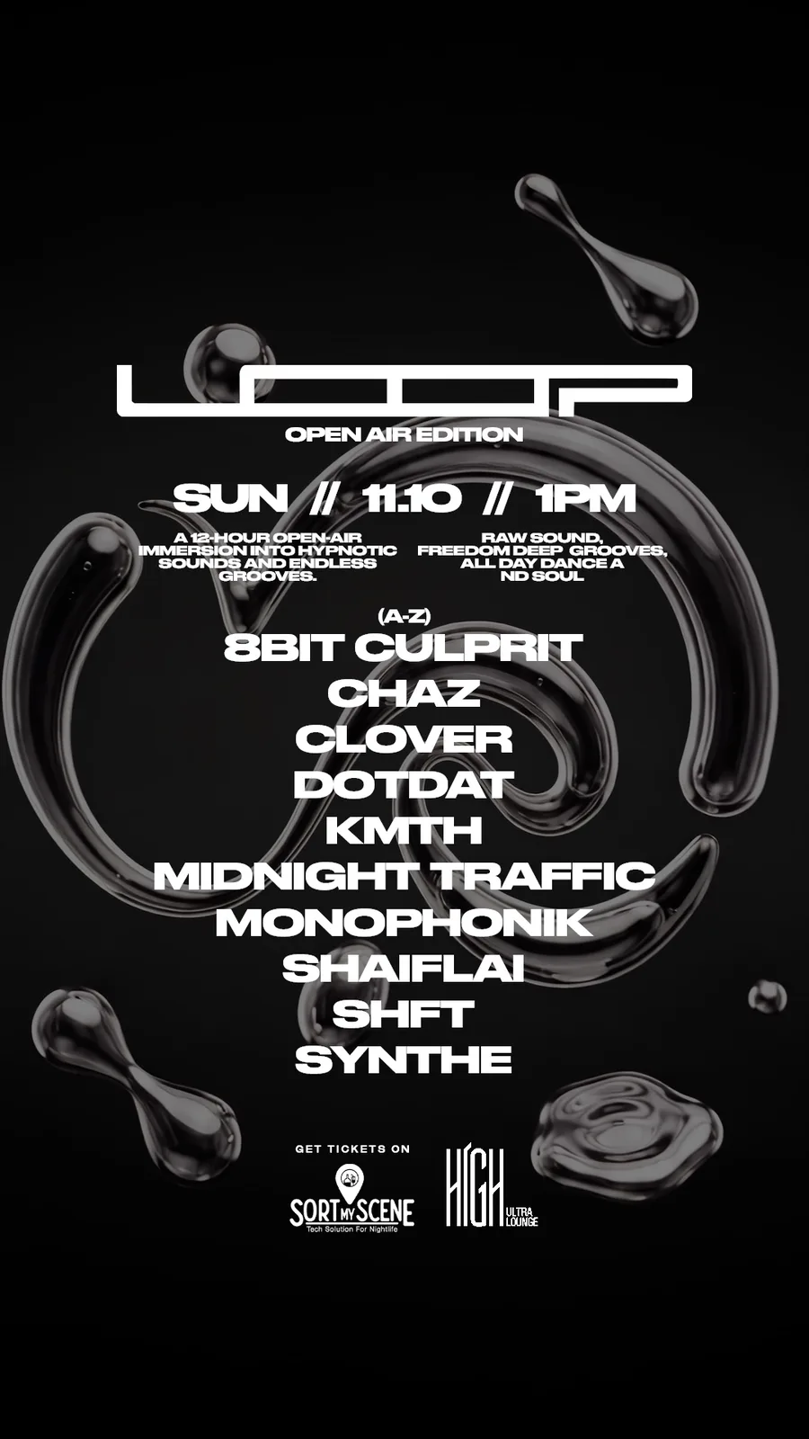 LOOP Open Air Edition poster for High Ultra Lounge Bengaluru on 11 October
