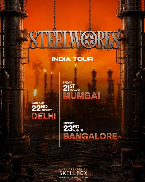 Steelworks hard techno India tour in Mumbai, Delhi and Bangalore in August 2026